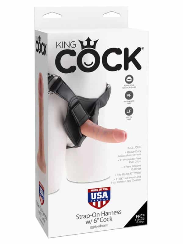 Strap-on king cock πέος ζωνάτο Harness 6'' cock