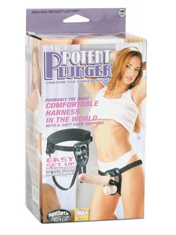 Potent Plunger Harness with 8 Vibrator στραπον