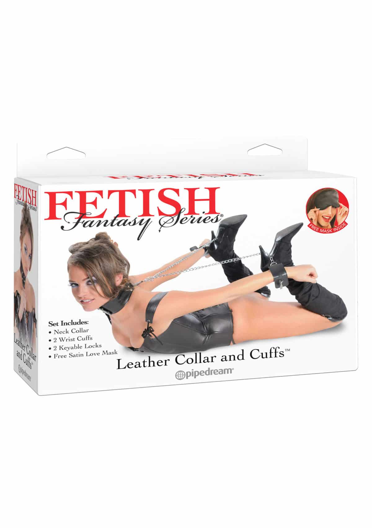 Set Leather Collar and Cuffs Pipedream