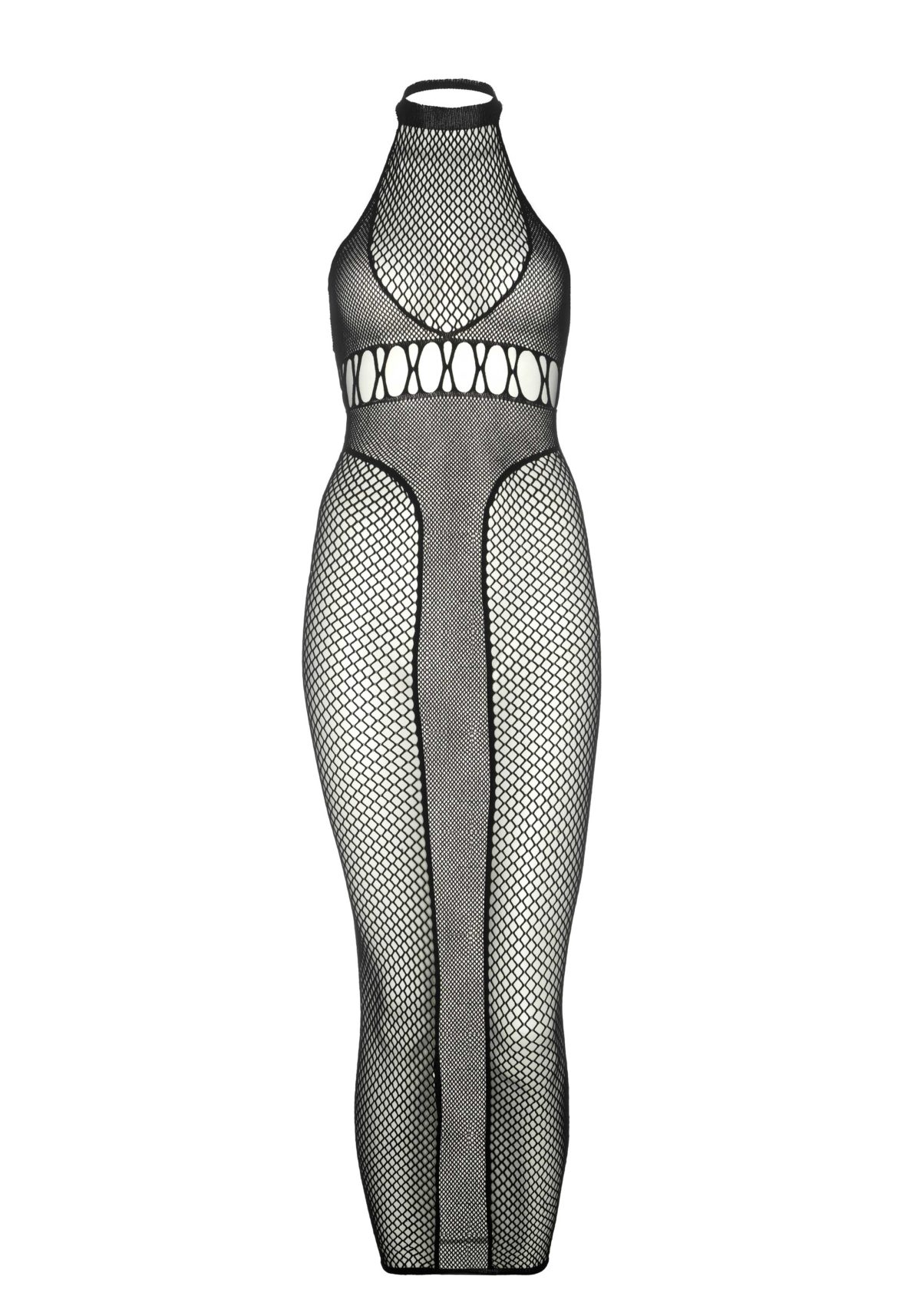 Sexy αποκαλυπτικό φόρεμα Halter duel net backless dress