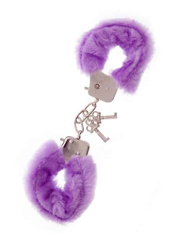 Metal Handcuff with Plush Lavender
