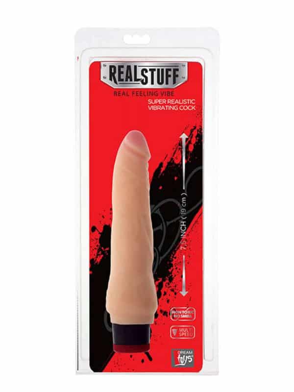 RealStuff 7.5 inch Vibrator Flesh ομοίωμα πέους