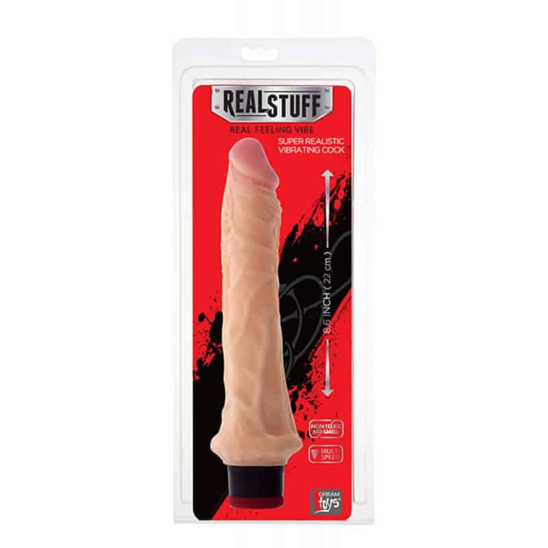 Δονητής πέος RealStuff 8.6 inch Vibrator Flesh