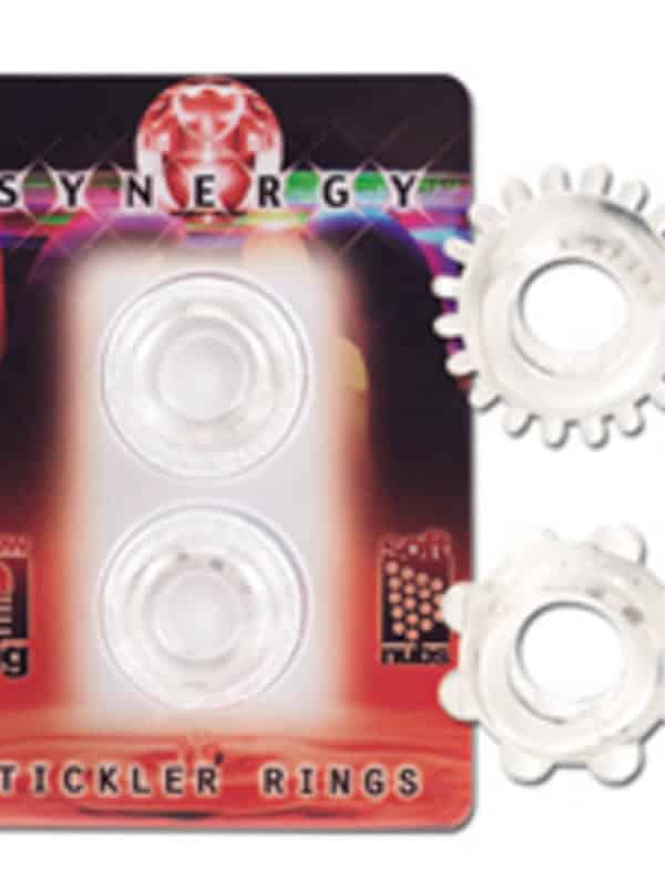 Synergy Tickler Rings Set Of 2 Rings Clear