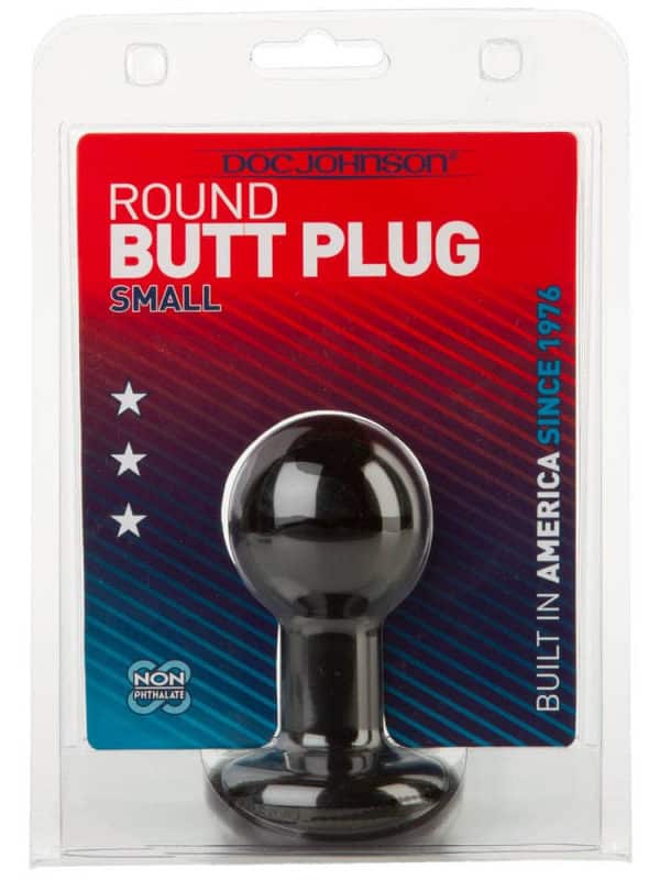 Σφήνα Round Butt Plug Small Black