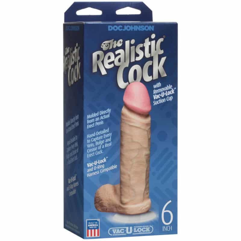 The Realistic Cock Suction Cup 6 inch