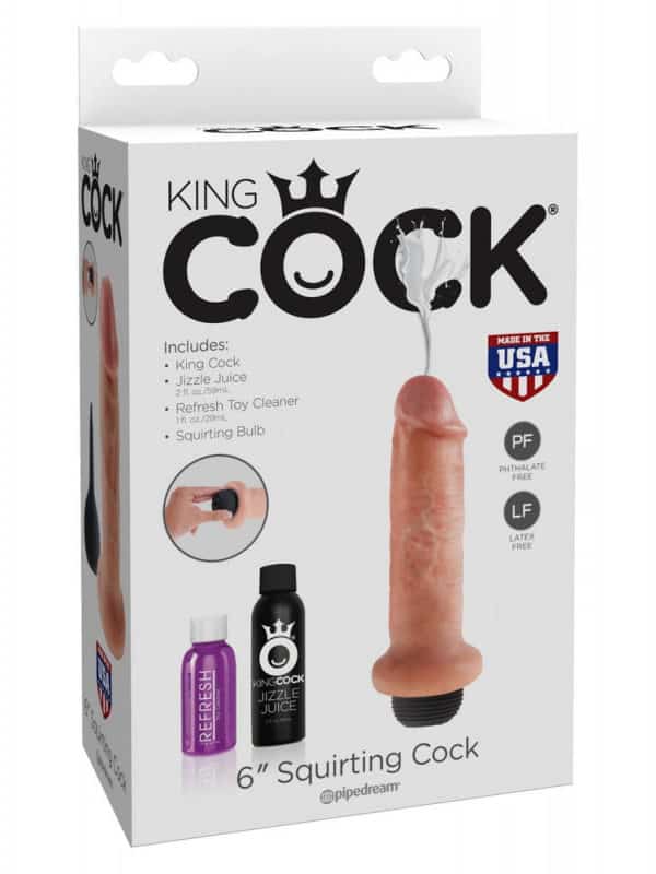Dildo που χύνει King Cock 6 inch Squirting Cock Flesh
