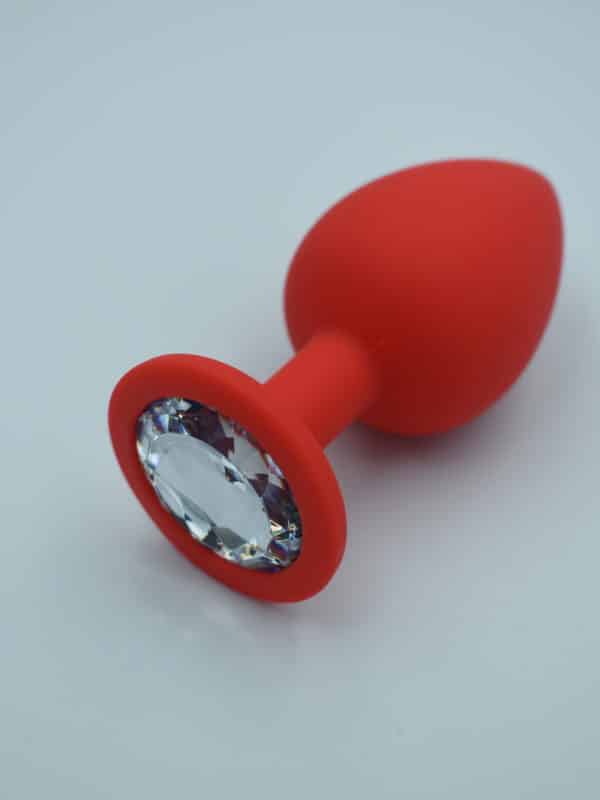 Silicone but plug red with diamond medium/large