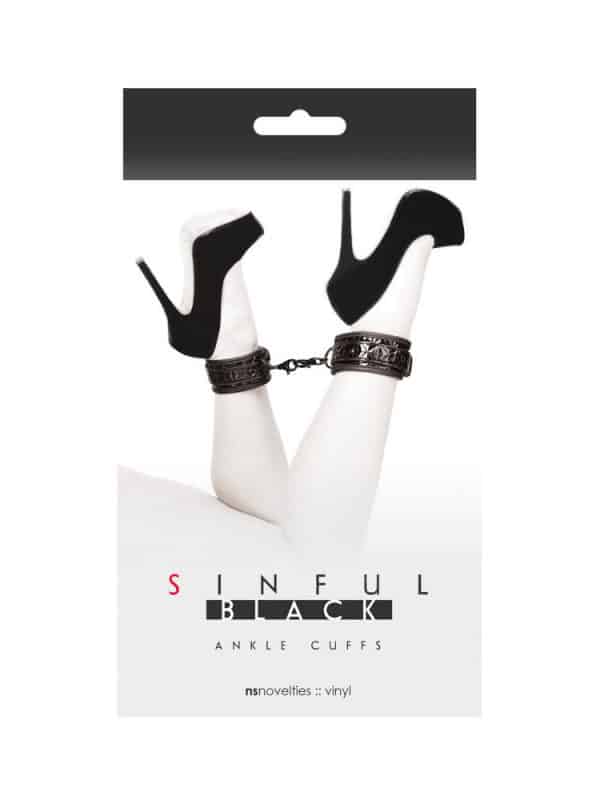 Sinful Ankle Cuffs Black δέσιμο αστραγάλων
