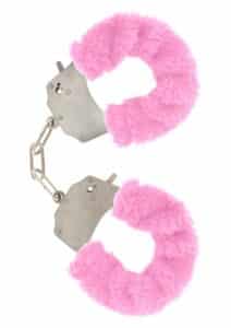 Χειροπέδες με ροζ γουνάκι και κλειδί