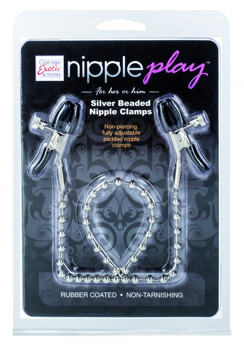 Silver Beaded Nipple Clamps σφιγκτήρες θηλών