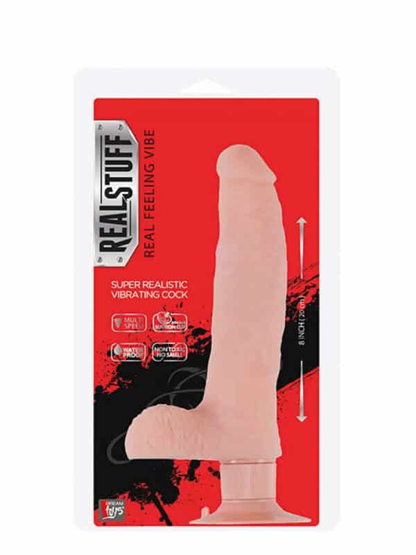 RealStuff 8 inch Vibrator Flesh δονητής ρεαλιστικός