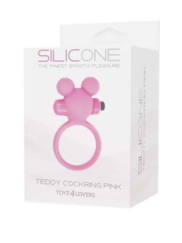 Teddy cockring silicone pink δαχτυλίδι πέους