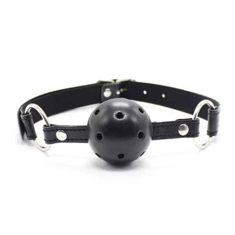Breathable ball gag (black) φίμωτρο με τρύπες
