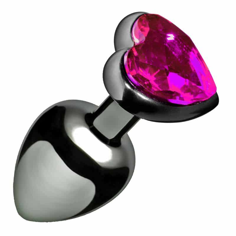 Heart jewel plug medium σφήνα με διαμάντι