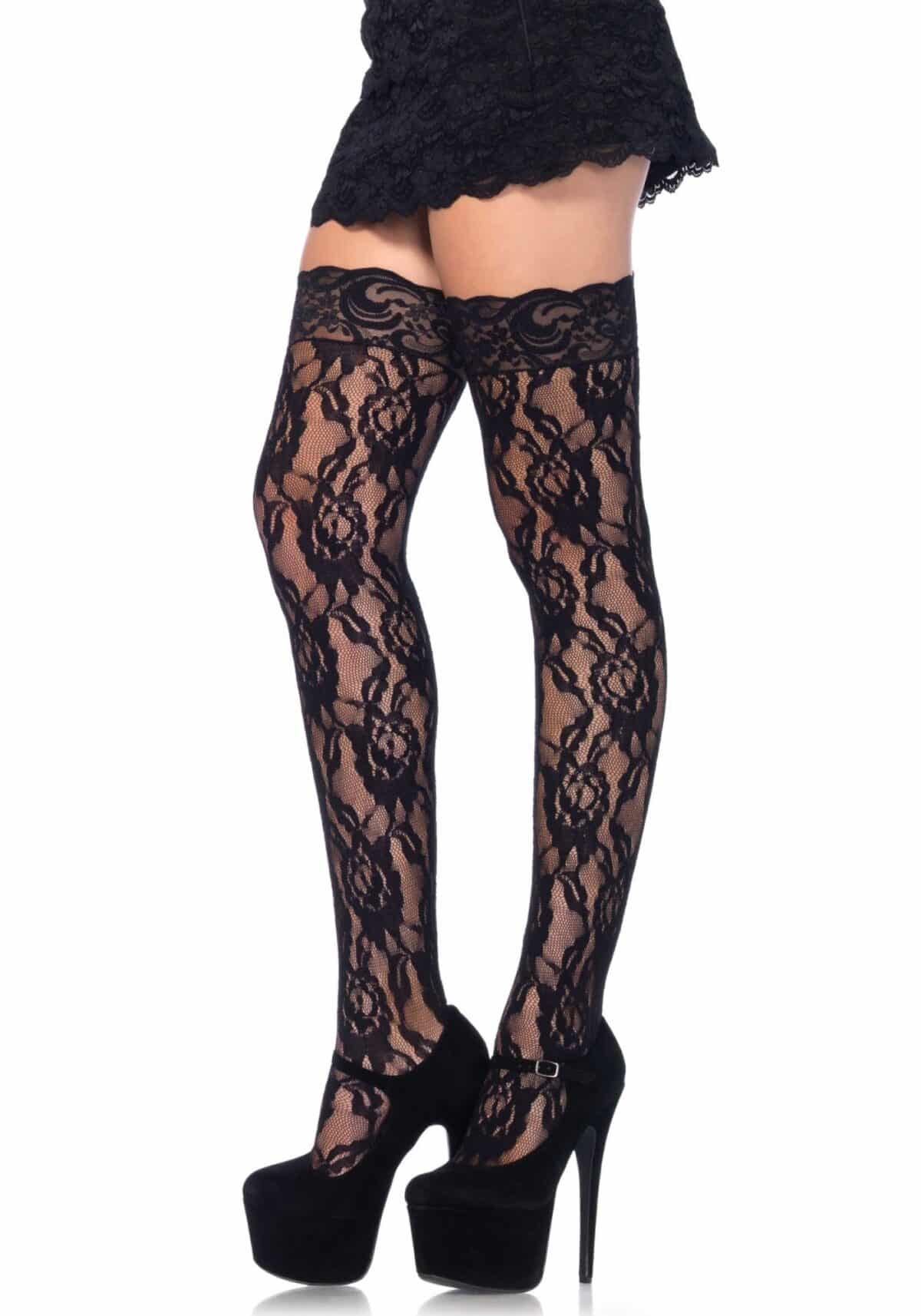 Rose Lace Stockings κάλτσες με δαντέλα