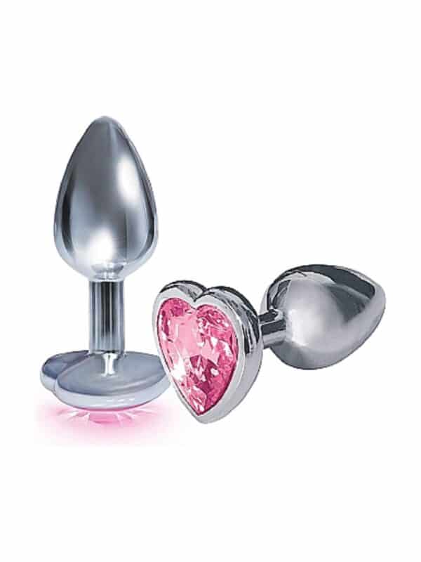 Bejeweled Heart Stainless Steel Plug