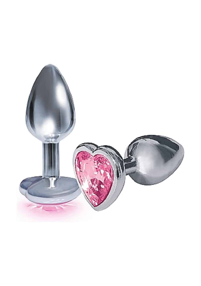 Bejeweled Heart Stainless Steel Plug