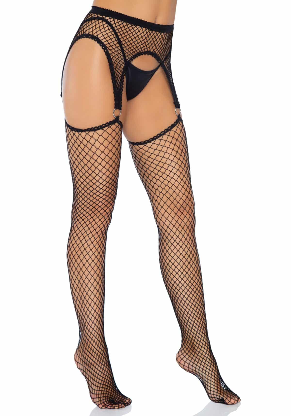 Net garterbelt stockings καλσόν