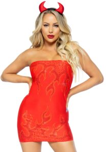 Bedazzled Devil κόκκινο sexy φόρεμα