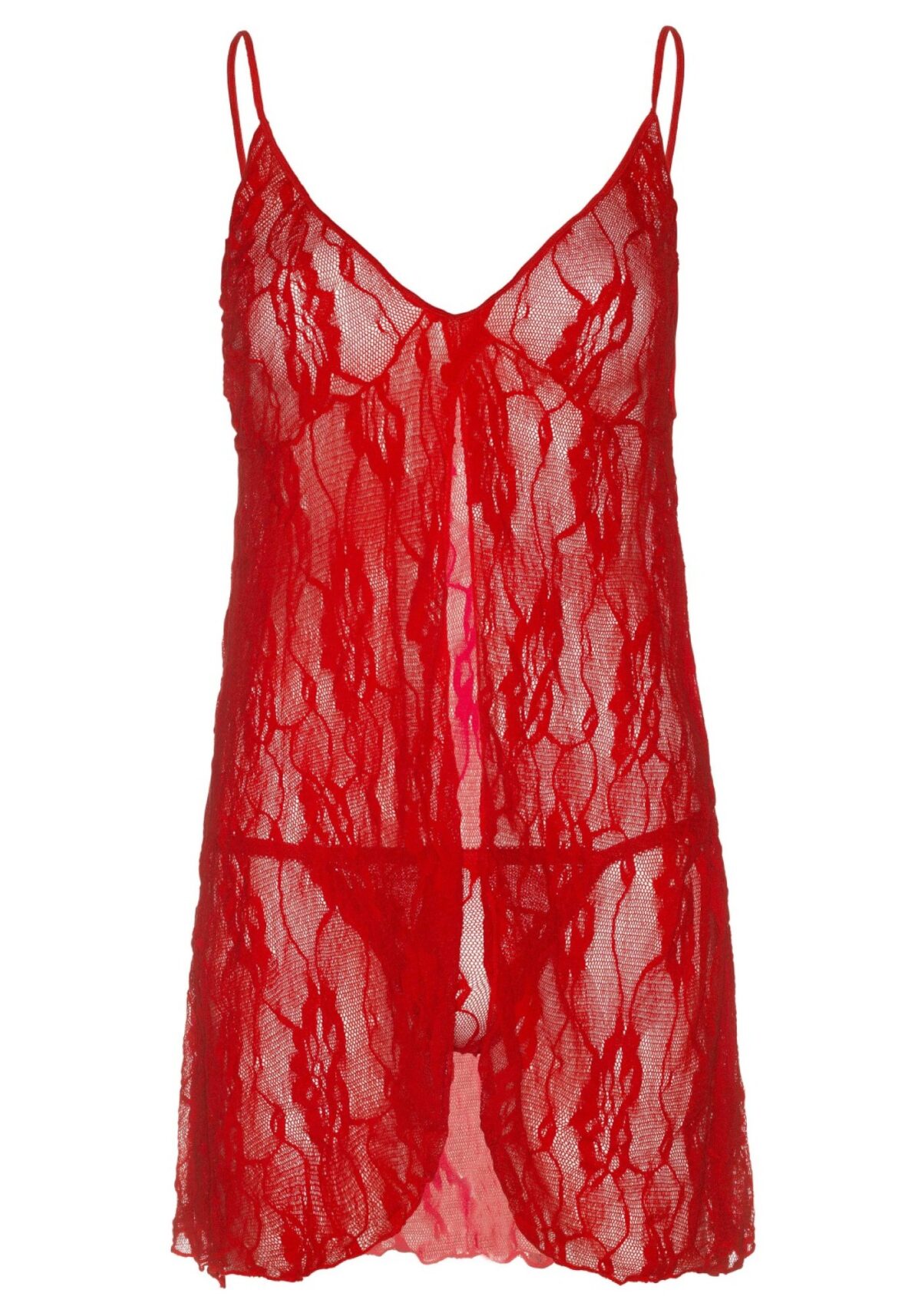 Red Rose Lace Babydoll