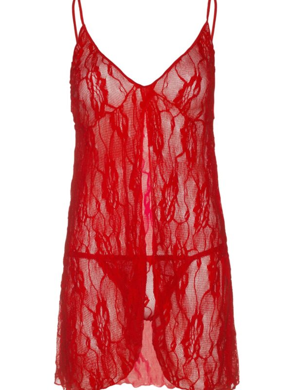 Red Rose Lace Babydoll