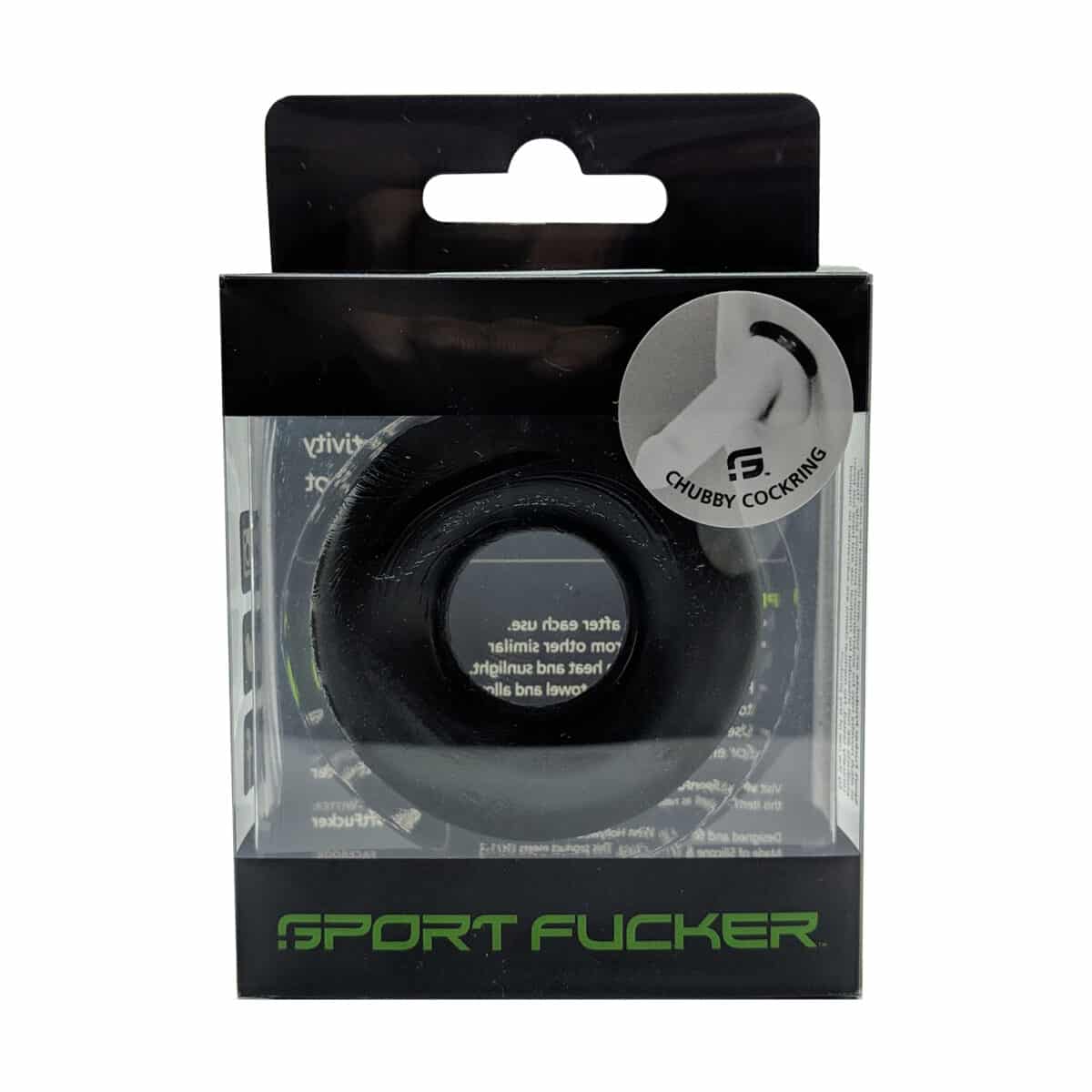 Chubby Rubber Cockring Black