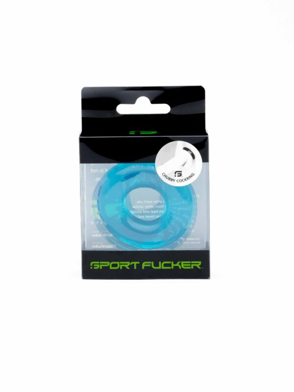 Chubby Rubber Cockring Clear Blue