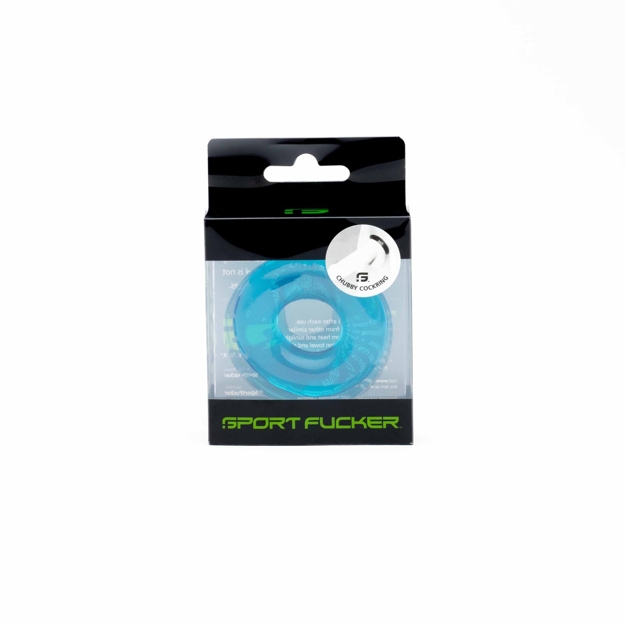 Chubby Rubber Cockring Clear Blue