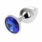 Anal Plug Metallic Buttplug Small Silver / blue