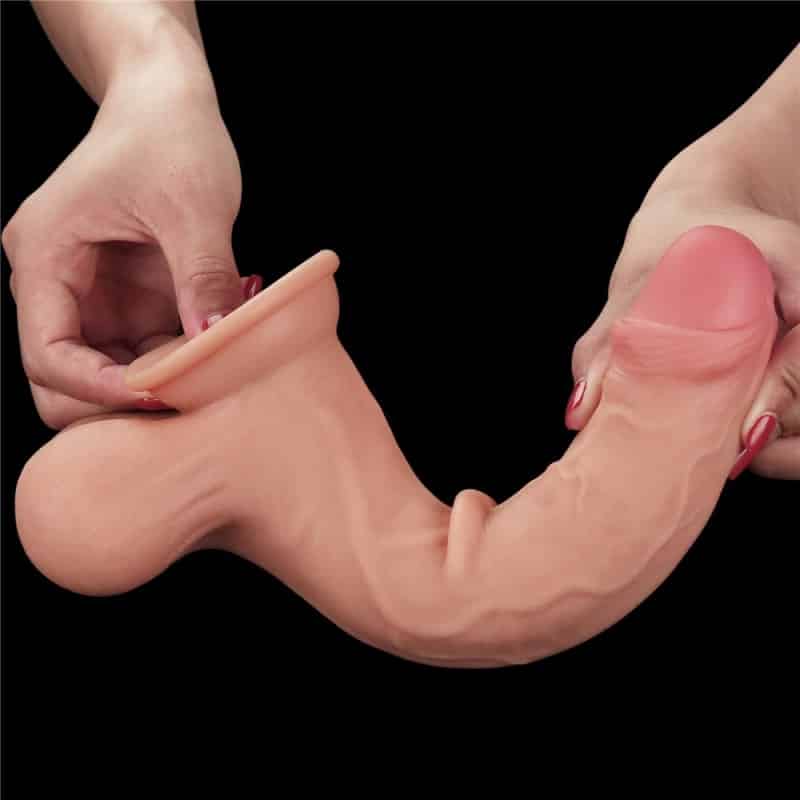 Sliding Skin Dual Layer Dong Whole Testicle