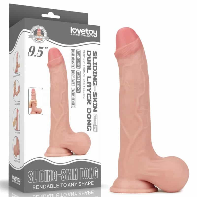 Sliding Skin Dual Layer Dong Whole Testicle