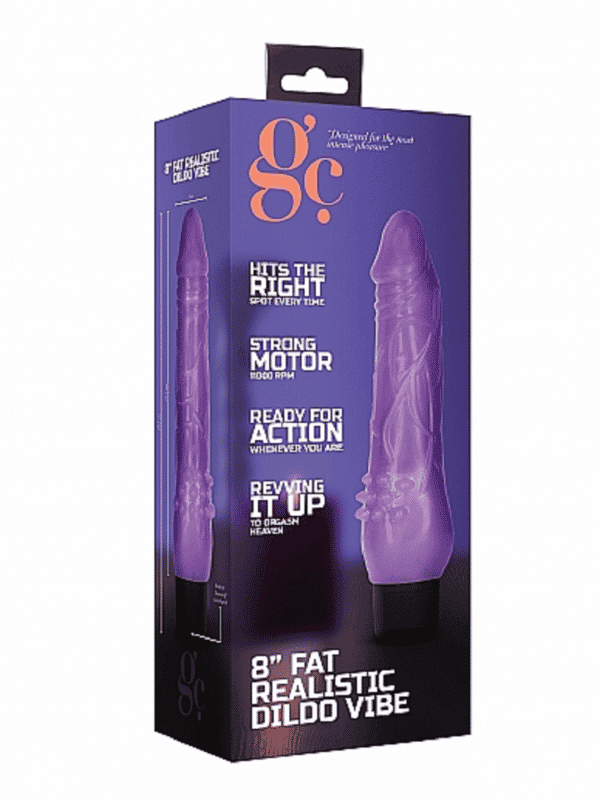 Fat Realistic Dildo Vibe Purple