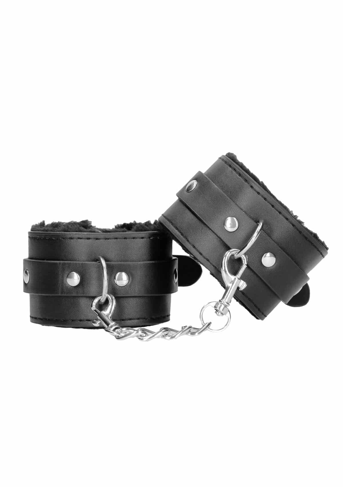 Plush Bonded Leather Hand Cuffs