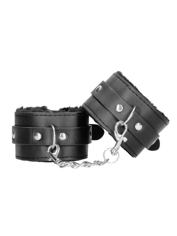 Plush Bonded Leather Hand Cuffs
