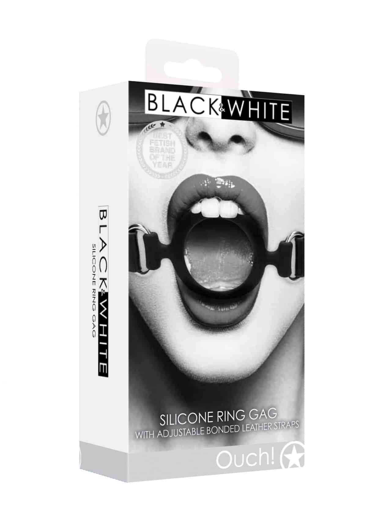 Silicone Ring Gag With Adjustable Leather Straps